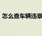 怎么查车辆违章查询app（怎么查车辆违章）