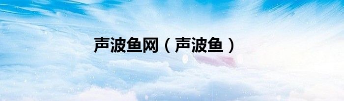 声波鱼网（声波鱼）