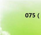 075（说一说075的简介）
