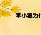 李小狼为什么叫王小明（李小狼）