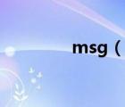 msg（说一说msg的简介）