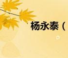 杨永泰（说一说杨永泰的简介）