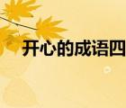 开心的成语四字成语大全（开心的成语）