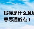投标是什么意思通俗点什么意思（投标是什么意思通俗点）