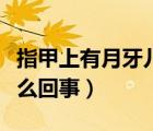 指甲上有月牙儿是怎么回事（指甲上的月牙怎么回事）