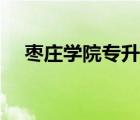 枣庄学院专升本官网（枣庄学院专升本）