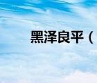黑泽良平（说一说黑泽良平的简介）
