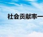 社会贡献率一般多少合适（社会贡献率）