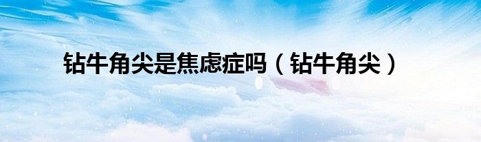 钻牛角尖是焦虑症吗（钻牛角尖）