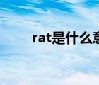 rat是什么意思啊（rat是什么意思）