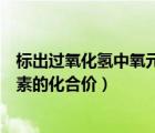 标出过氧化氢中氧元素的化合价（标出下列化学式中划线元素的化合价）