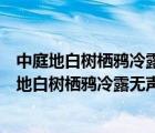中庭地白树栖鸦冷露无声湿桂花描写出景物什么特点（中庭地白树栖鸦冷露无声湿桂花）