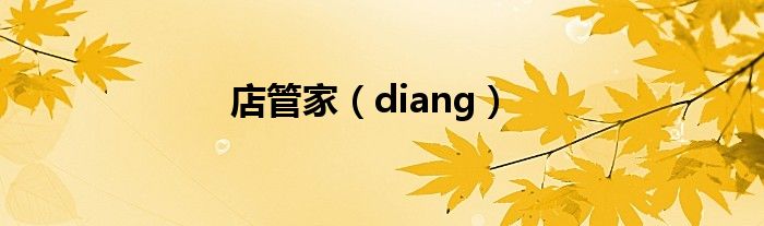 店管家（diang）