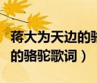 蒋大为天边的骆驼是谁作词作曲（蒋大为天边的骆驼歌词）