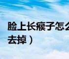 脸上长瘊子怎么去掉小妙招（脸上长瘊子怎么去掉）