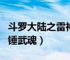 斗罗大陆之雷神锤武魂小说（斗罗大陆之雷神锤武魂）