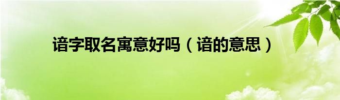 谙字取名寓意好吗（谙的意思）