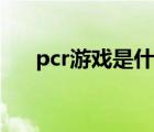 pcr游戏是什么意思（pcr是什么游戏）