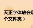天正字体放在哪个文件夹里（天正字体放在哪个文件夹）