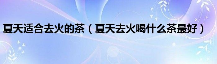 夏天适合去火的茶（夏天去火喝什么茶最好）