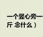 一个竖心旁一个斤什么字（一个竖心旁 一个斤 念什么）
