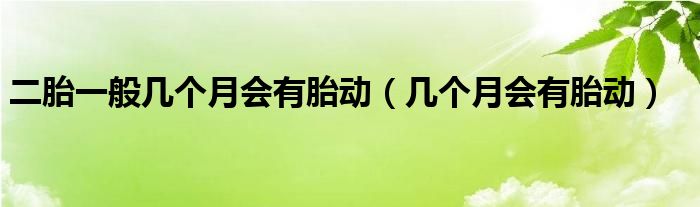 二胎一般几个月会有胎动（几个月会有胎动）
