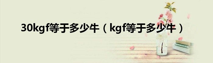 30kgf等于多少牛（kgf等于多少牛）