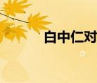 白中仁对股票的影响（白中仁）