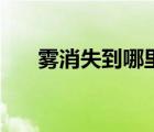 雾消失到哪里去了（雾是怎么消失的）