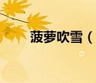 菠萝吹雪（说一说菠萝吹雪的简介）