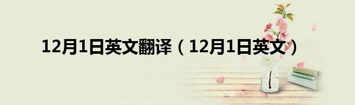 12月1日英文翻译（12月1日英文）