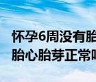 怀孕6周没有胎心胎芽正常吗（怀孕50天没有胎心胎芽正常吗）