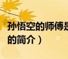 孙悟空的师傅是谁（说一说孙悟空的师傅是谁的简介）