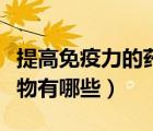 提高免疫力的药物有哪些种（提高免疫力的药物有哪些）