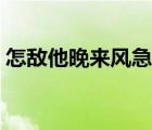 怎敌他晚来风急一顾了之（怎敌他晚来风急）