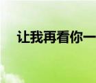 让我再看你一眼歌词（让我再看你一眼）