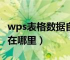 wps表格数据自文本在哪里（wps数据自文本在哪里）