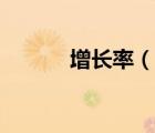 增长率（说一说增长率的简介）