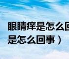 眼睛痒是怎么回事越揉越痒用什么药（眼睛痒是怎么回事）