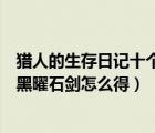 猎人的生存日记十个紫宝箱在哪里（猎人的生存日记加强版黑曜石剑怎么得）