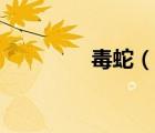 毒蛇（说一说毒蛇的简介）