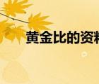 黄金比的资料300字（黄金比的资料）