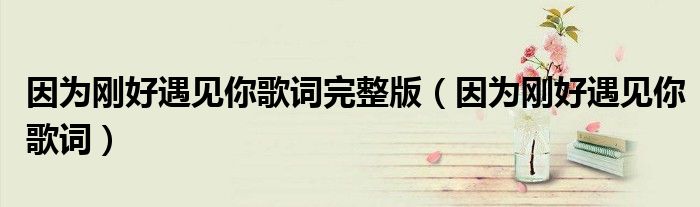 因为刚好遇见你歌词完整版（因为刚好遇见你歌词）