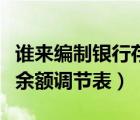 谁来编制银行存款余额调节表（编制银行存款余额调节表）