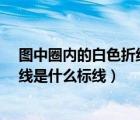 图中圈内的白色折线是什么标线?单选（图中圈内的白色折线是什么标线）