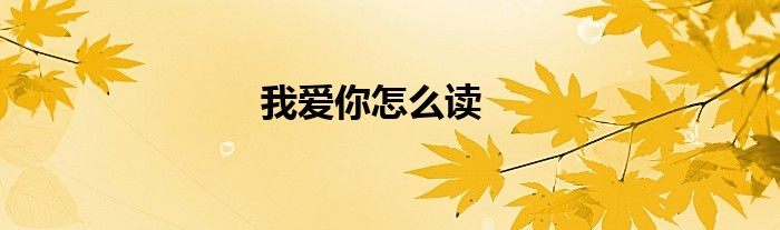 我爱你怎么读