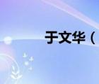 于文华（说一说于文华的简介）
