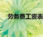 劳务费工资表怎么做账（劳务费工资表）