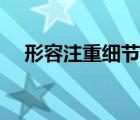 形容注重细节的成语（注重细节的成语）