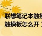 联想笔记本触摸板怎么开启禁用（联想笔记本触摸板怎么开）